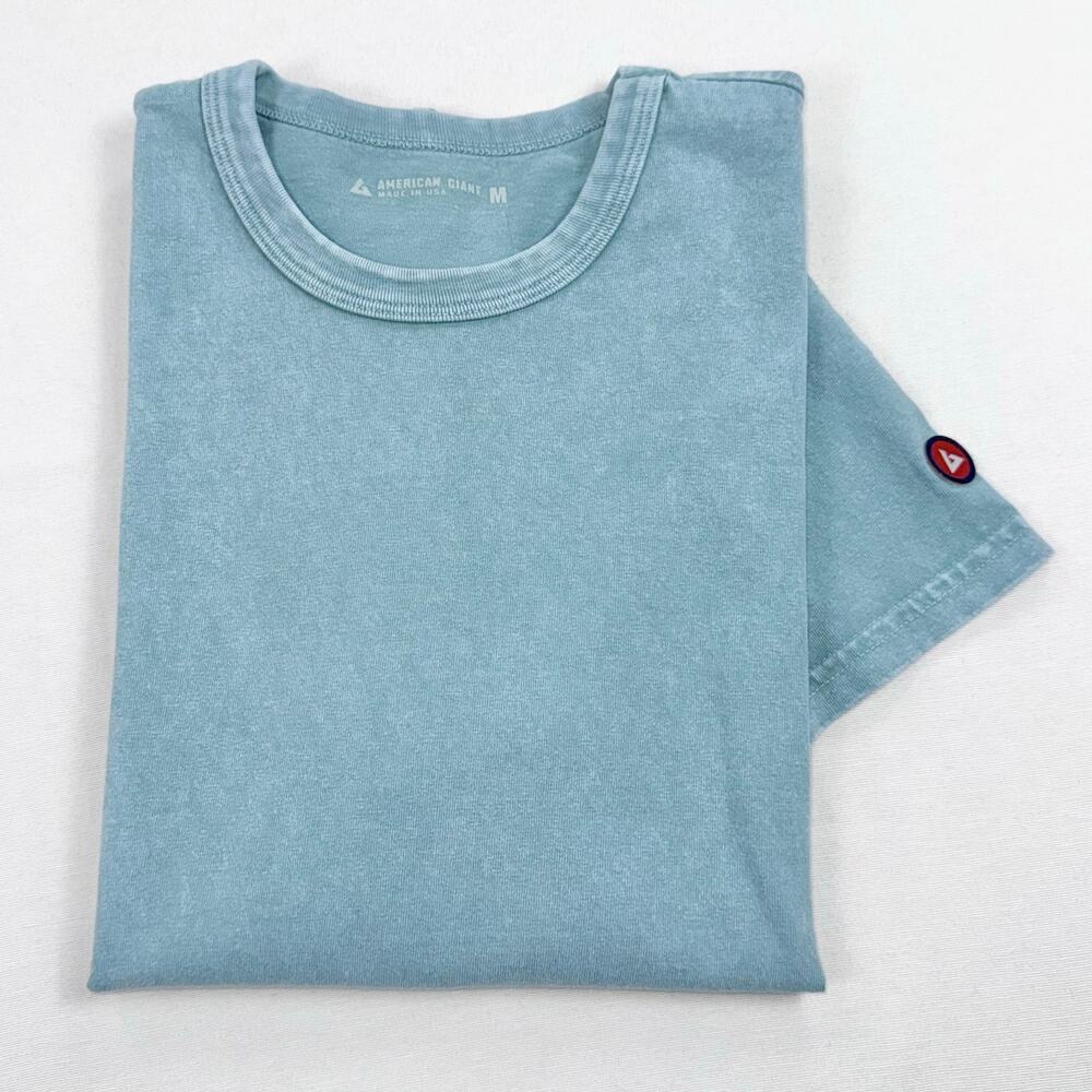 American Giant Vintage Wash Crew Tee Women's Medium Blue Short Sleeve